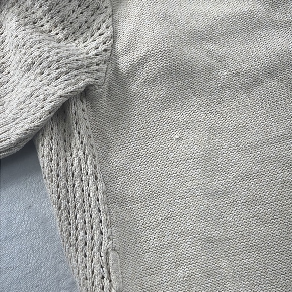 Crazy 8, 7-8 Girls 100% Cotton Ivory Open Short Sleeve Cardigan - Picture 9 of 12